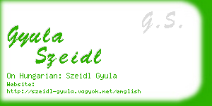 gyula szeidl business card